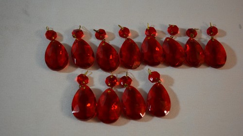Vintage ruby red glass - 12,