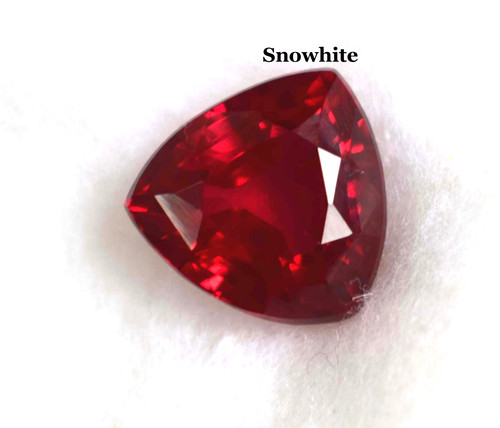 10ct natural red ruby trillion - red,