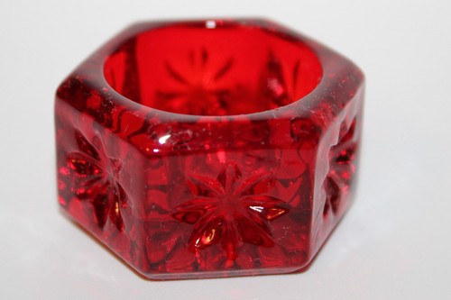 Ruby red flower salt - red,