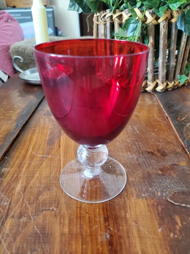 Vintage crystal ruby red - crystal, water
