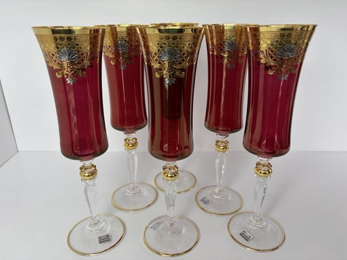 Vintage bohemian crystal ruby - bohemian,