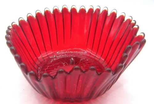 Vintage ruby red glass - ruby,