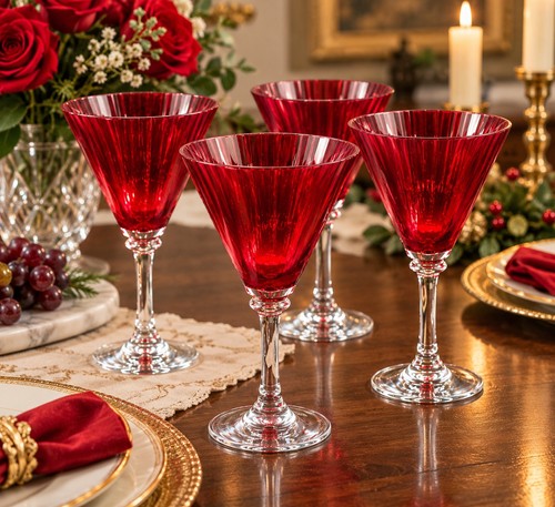 Vintage ruby red crystal - ruby,