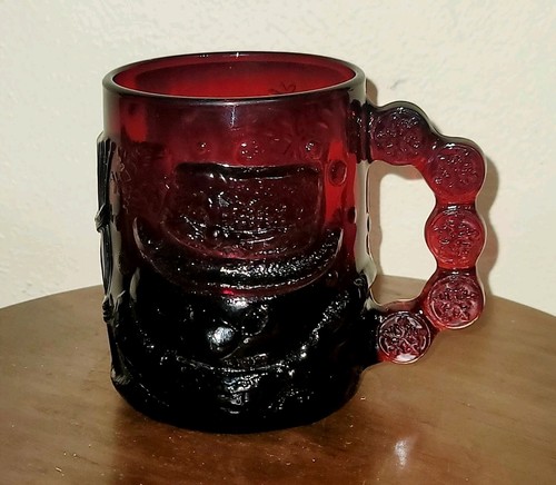 Vtg mug snowman ruby - vtg,