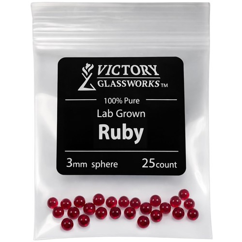 Synthetic ruby balls 3mm pack - synthetic,