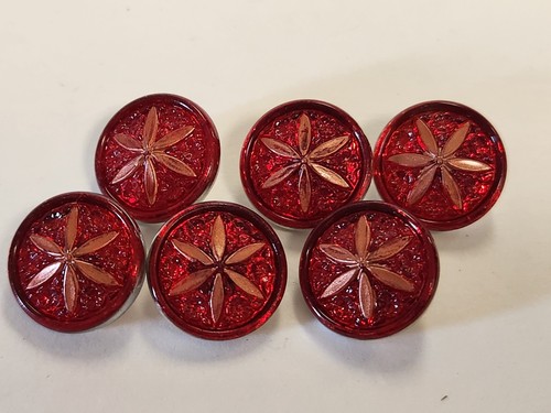 Ruby red star - flower, czech