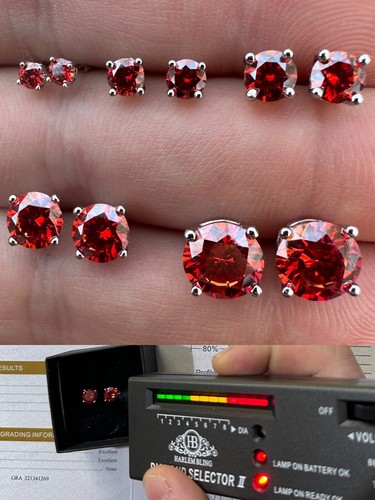 Real ruby red - red, moissanite