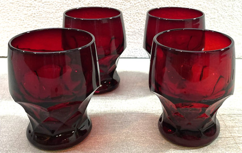 Four honeycomb glasses - honeycomb, 4x3"