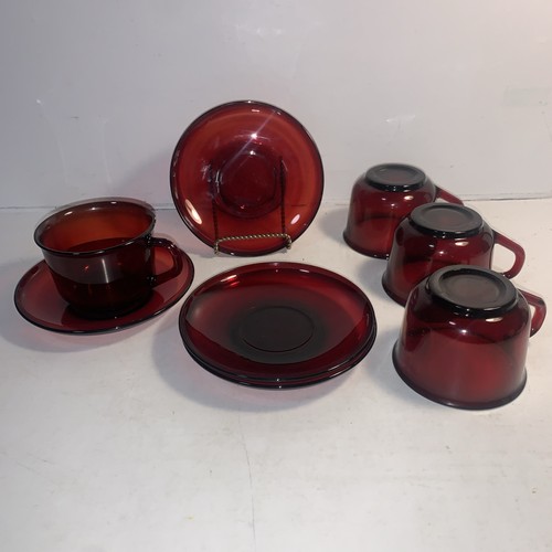 Vtg arcoroc france ruby - france, red