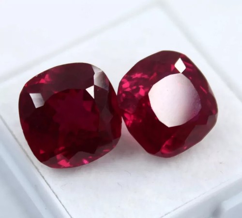 Pair ruby blood red color - pair,