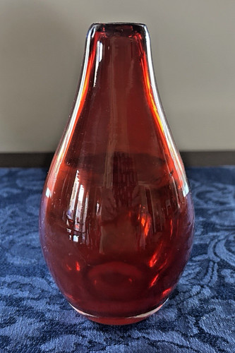 Ruby red hand - hand, blown