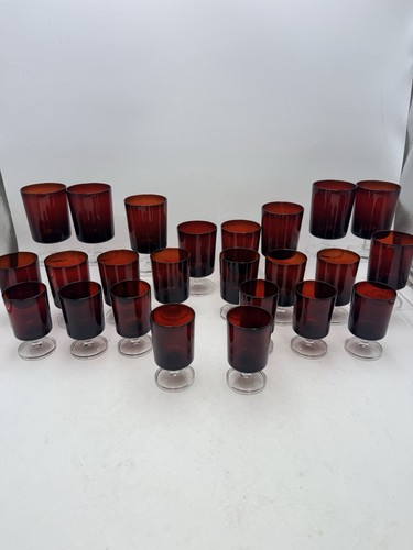 Vtg luminarc cavalier ruby red - vtg,